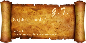 Gajdos Teréz névjegykártya